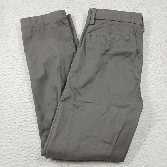 Banana Republic Emerson Chino Pants Mens 30x30 Gray Straight Leg Flat Front - Picture 1 of 10